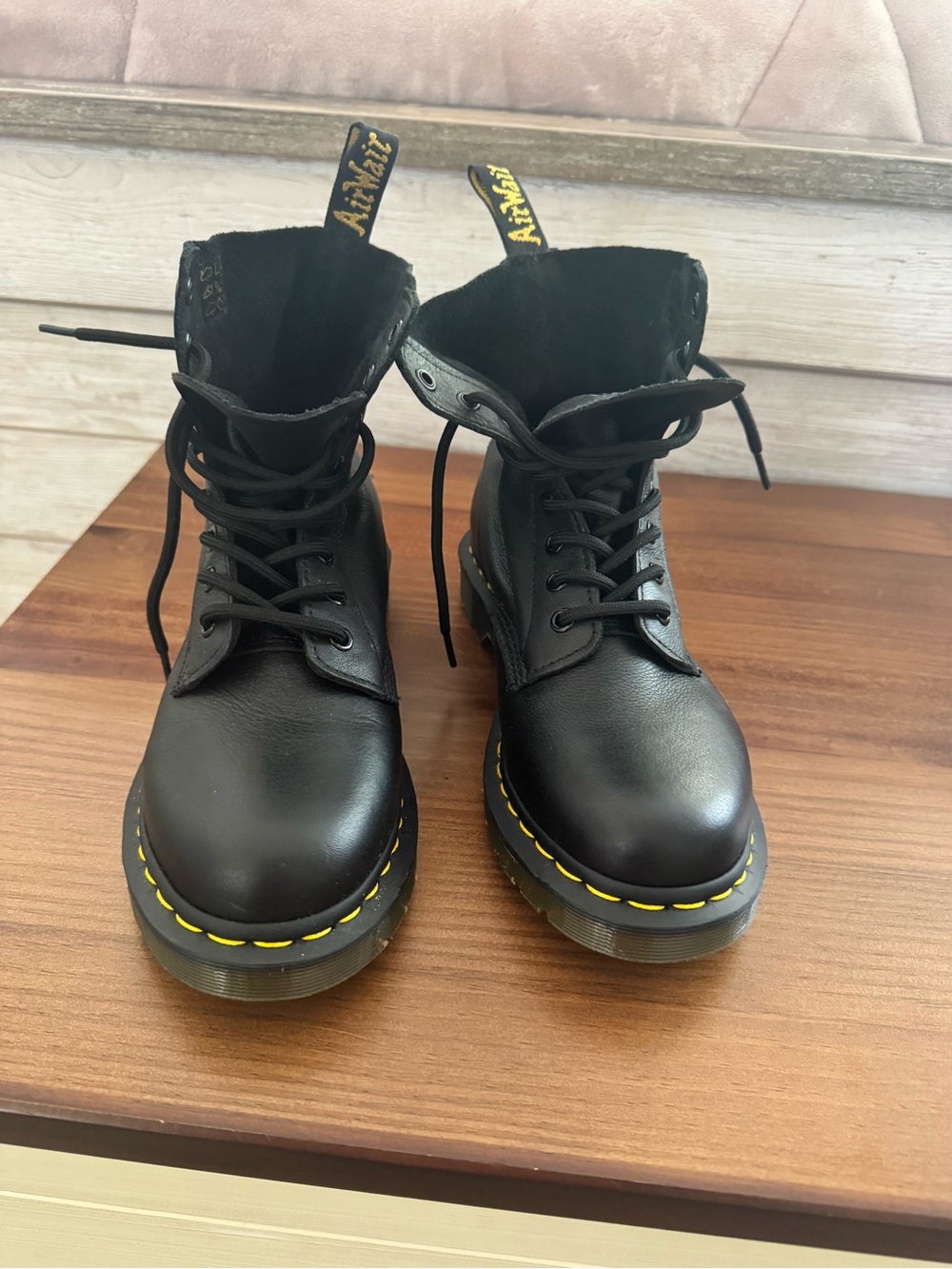 Dr. Martens Black Suede Lace-Up Ankle Boots